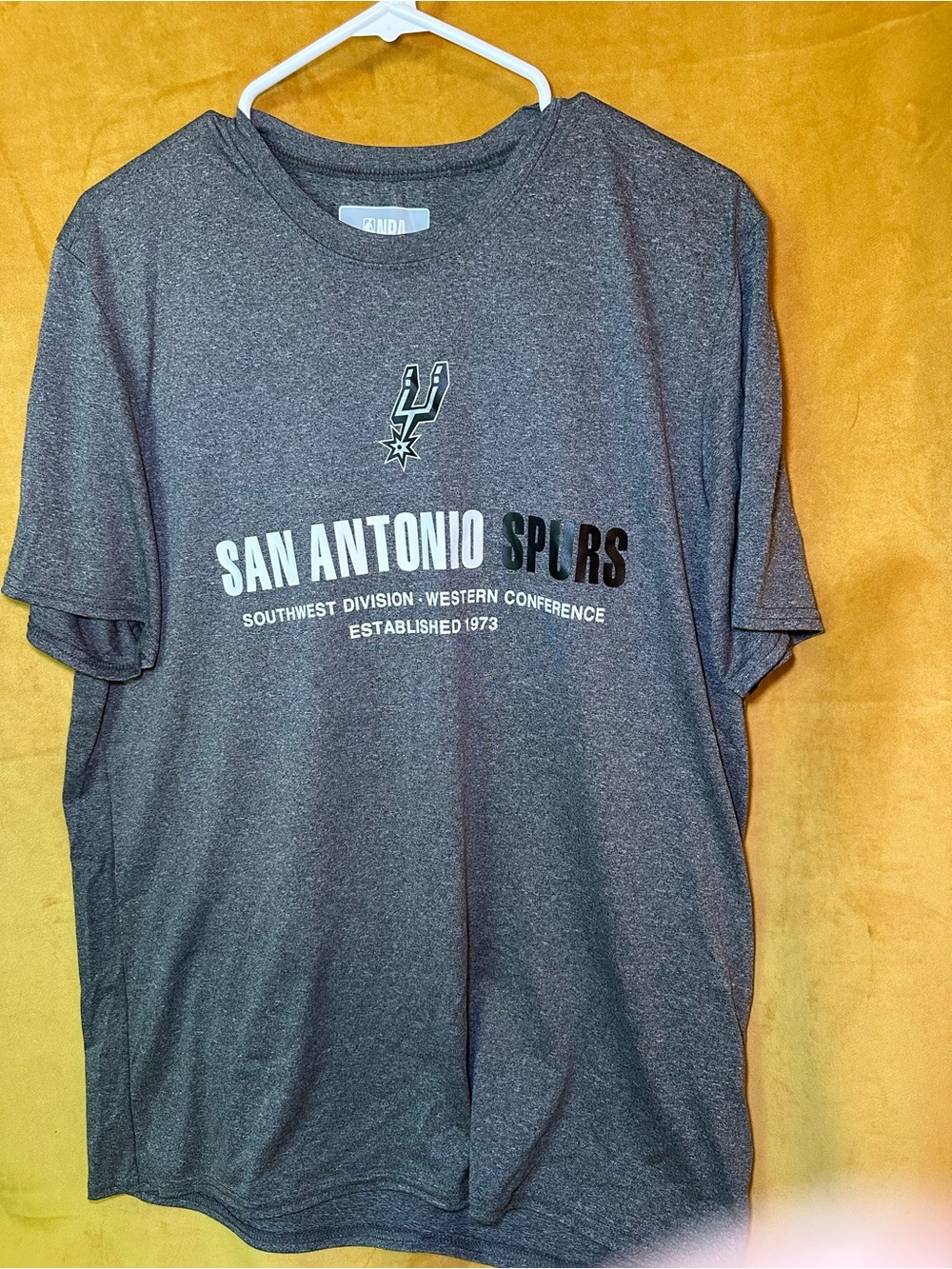 NBA San Antonio Spurs Charcoal Gray Short Sleeve Logo Tee